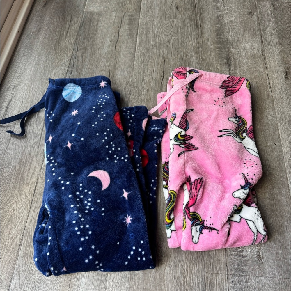 Unicorn and Space fleece Pajama pants